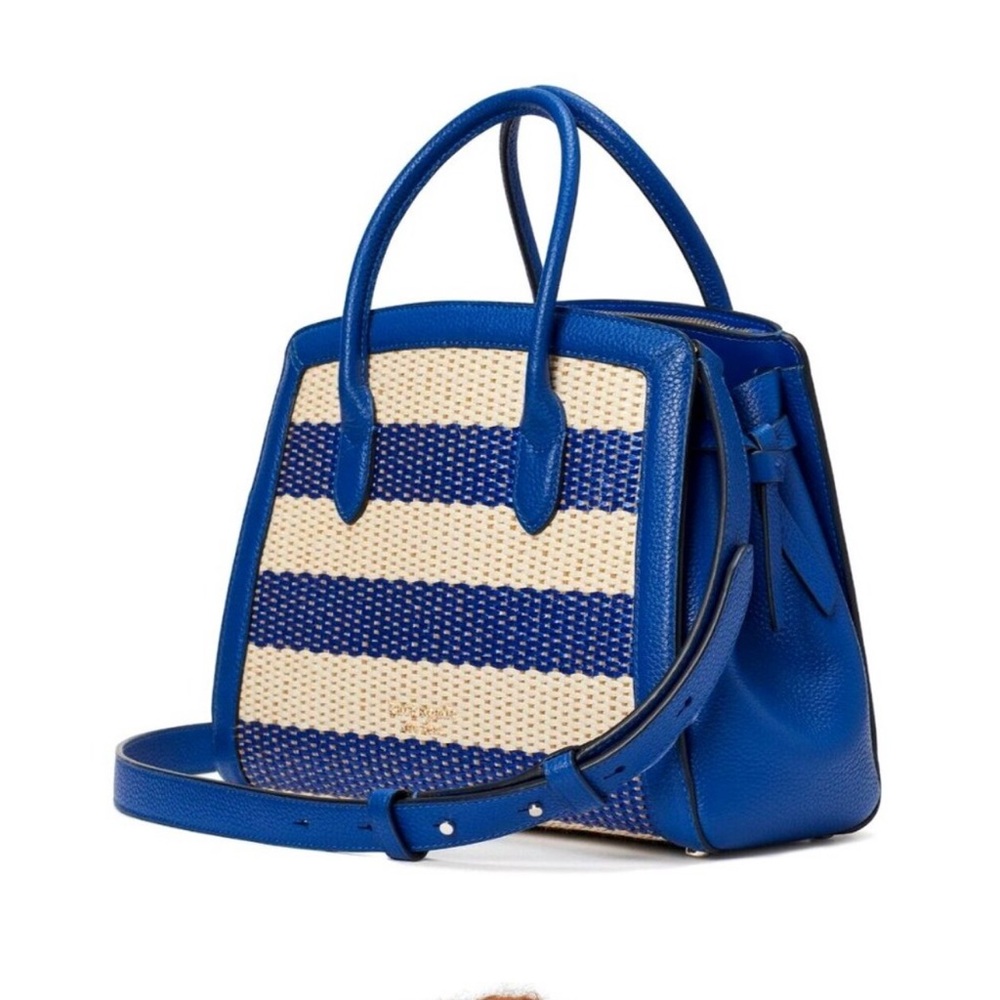 KATE SPADE BRAND NEW…Blue and Cream Satchel with Modern Design and DUST BAG - Picture 2 of 7